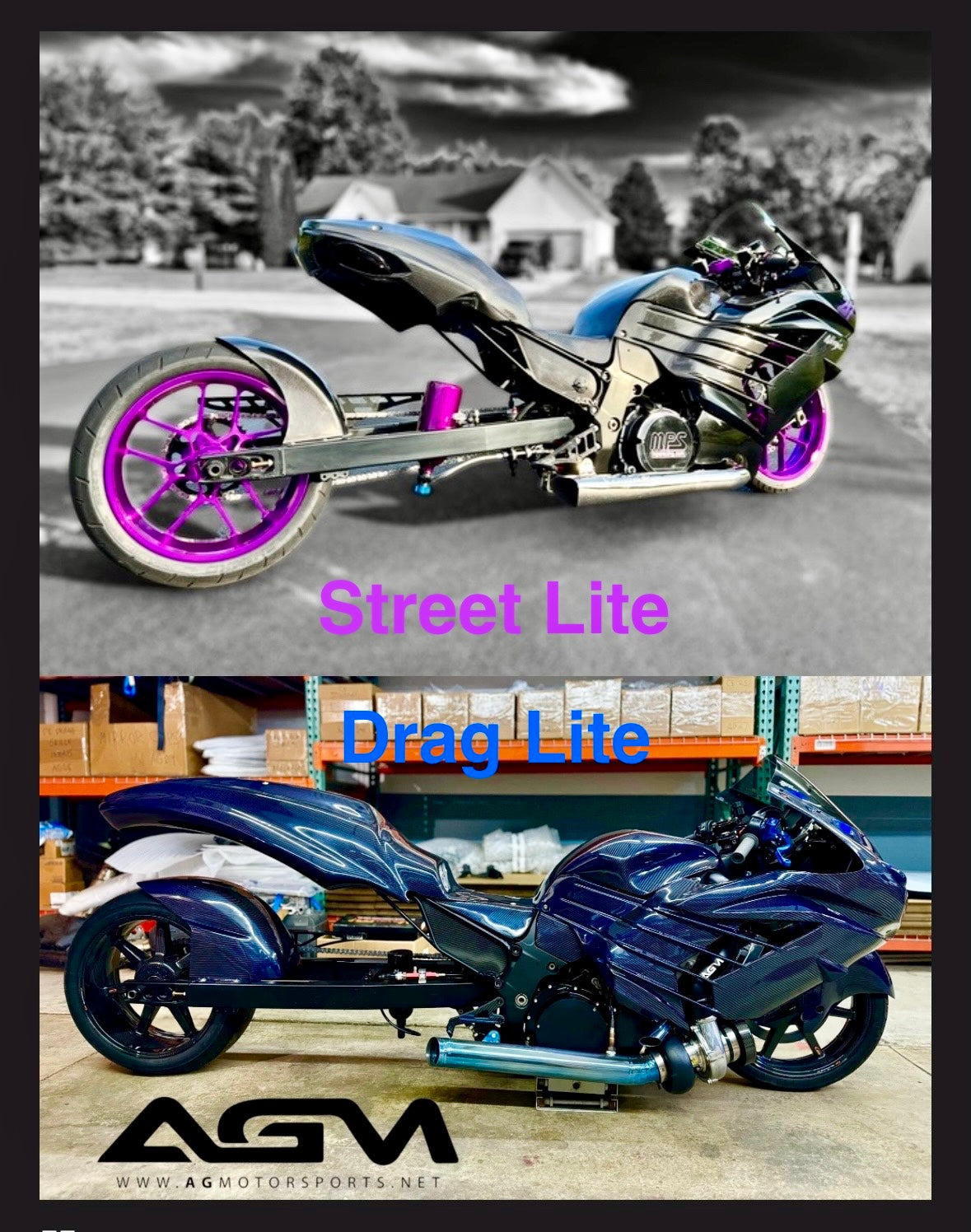 AGM Carbon Fiber Tire Hugger (Street-Lite / Drag-Lite)