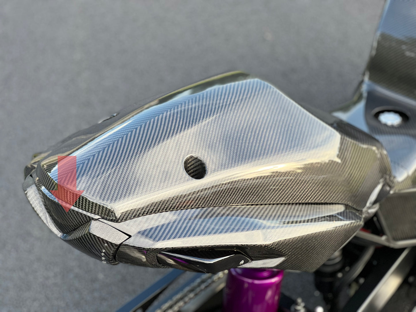 2006-2025 Kawasaki ZX14R AGM Carbon Fiber Middle Tail Cover