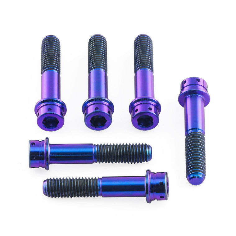 2007-2008 Suzuki GSXR1000 Titanium Front Caliper Pinch Bolt Kit Flanged Socket Cap Race Spec TIFBCALIP420