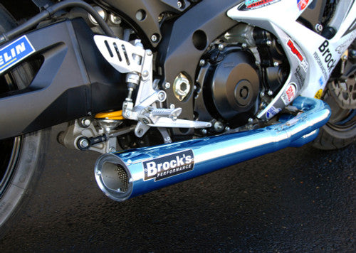 2001-2004 Suzuki GSXR1000 TiWinder Blue Full System w/ 18" Muffler Race Baffle