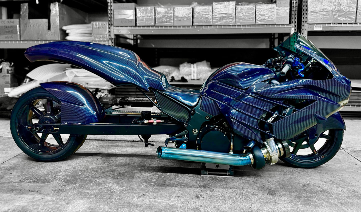 2006-2025 Kawasaki ZX14R AGM Carbon Fiber Tail 10/12/14/18" Over