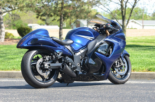1999-2025 Suzuki GSX1300R Hayabusa Alien Head 2 Full System Black 14" Muffler