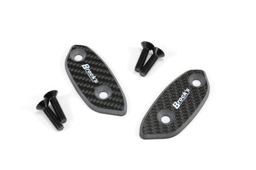 2005-2016 Suzuki GSXR1000 Mirror Block Off Plate Set Carbon Fiber