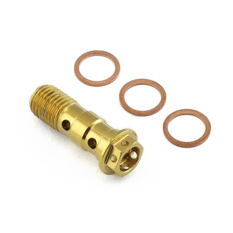 2001-2006 Suzuki GSXR1000 Stainless Steel Banjo Bolt Double M10x(1.25mm) Front Master Cylinder Race Spec LSSBANJOD10RZ3