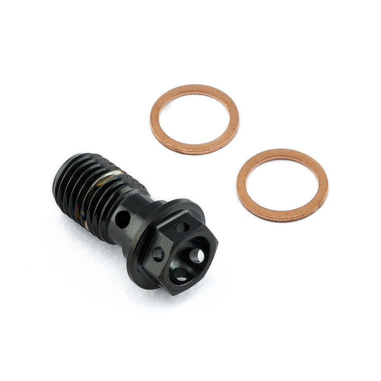 1999-2007 Suzuki GSX1300R Hayabusa, 2001-2002 Suzuki GSXR1000, 2017-2025 Suzuki GSXR1000 Stainless Steel Banjo Bolt Single M10x(1.25mm) Rear Master Cylinder Race Spec LSSBANJOS10RZ4