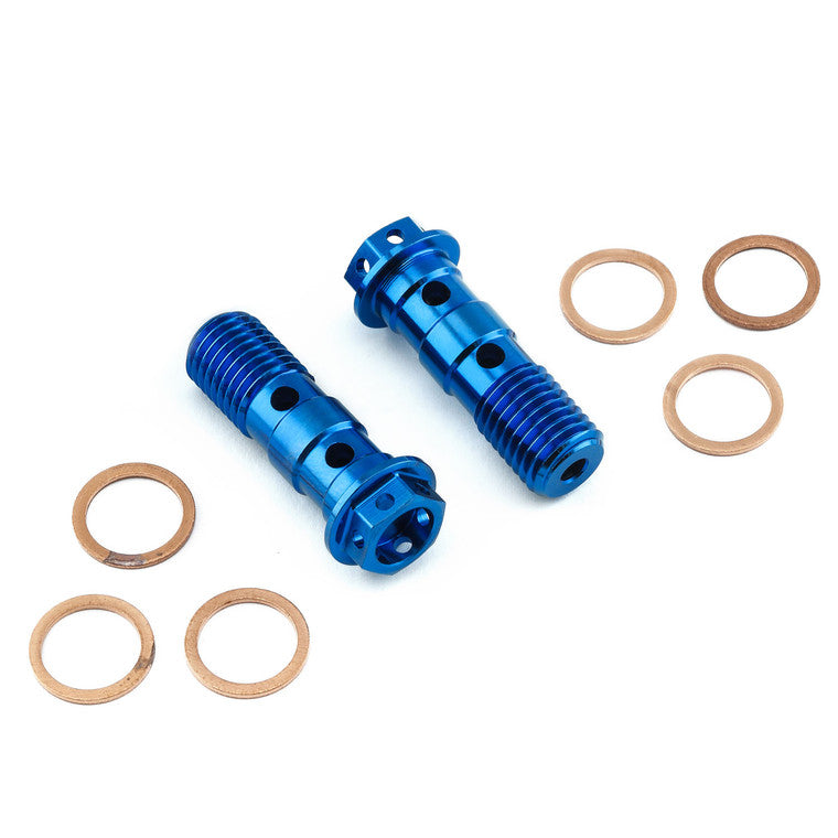 2017-2025 Suzuki GSXR1000 Titanium Banjo Bolt Double M10x(1.25mm) Front Brake Caliper Race Spec Pack x2 TIBANJOD10R-2Z1