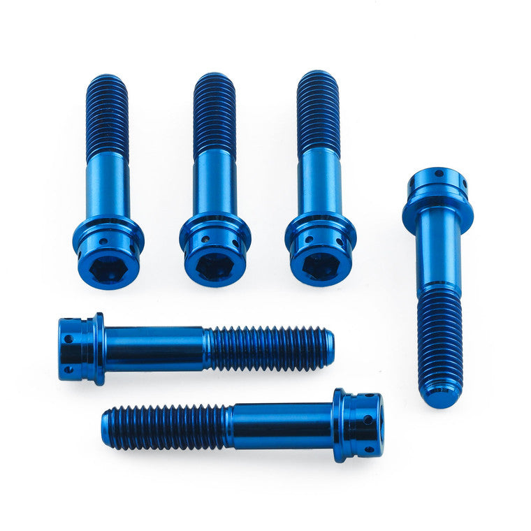 2007-2008 Suzuki GSXR1000 Titanium Front Caliper Pinch Bolt Kit Flanged Socket Cap Race Spec TIFBCALIP420