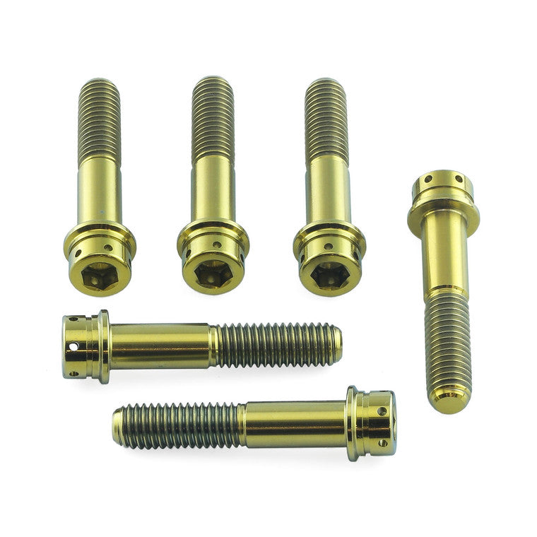 2007-2008 Suzuki GSXR1000 Titanium Front Caliper Pinch Bolt Kit Flanged Socket Cap Race Spec TIFBCALIP420