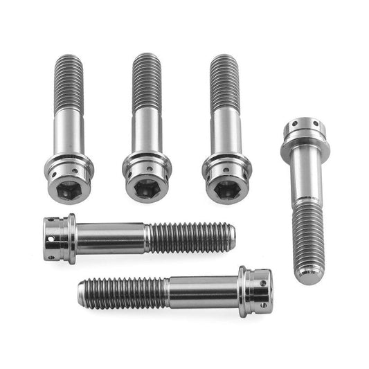 2007-2008 Suzuki GSXR1000 Titanium Front Caliper Pinch Bolt Kit Flanged Socket Cap Race Spec TIFBCALIP420