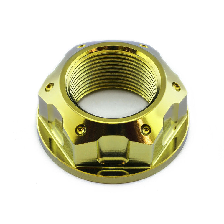 1999-2007 Suzuki GSX1300R Hayabusa Titanium Flanged Rear Axle Nut M25x(1.50mm) 43mm Flange TINUT25150003Z2