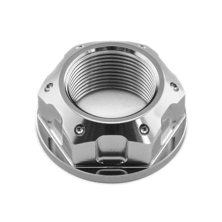 1999-2007 Suzuki GSX1300R Hayabusa Titanium Flanged Rear Axle Nut M25x(1.50mm) 43mm Flange TINUT25150003Z2