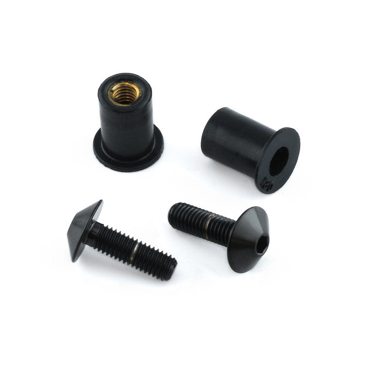 2008-2020 Suzuki GSX1300R Hayabusa Titanium Windshield Kit 2 Bolt TISK2