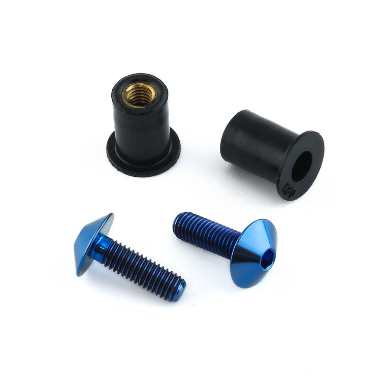 2008-2020 Suzuki GSX1300R Hayabusa Titanium Windshield Kit 2 Bolt TISK2