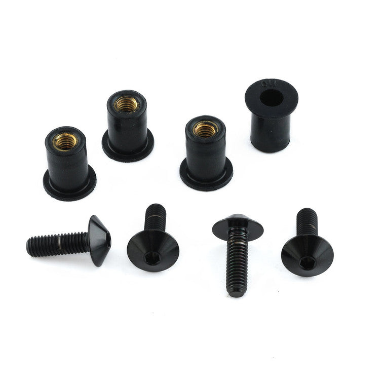 1999-2007 Suzuki GSX1300R Hayabusa Titanium Windshield Kit 4 Bolt TISK4