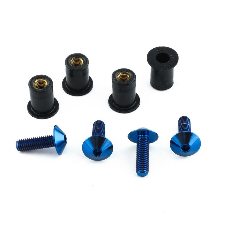 1999-2007 Suzuki GSX1300R Hayabusa Titanium Windshield Kit 4 Bolt TISK4