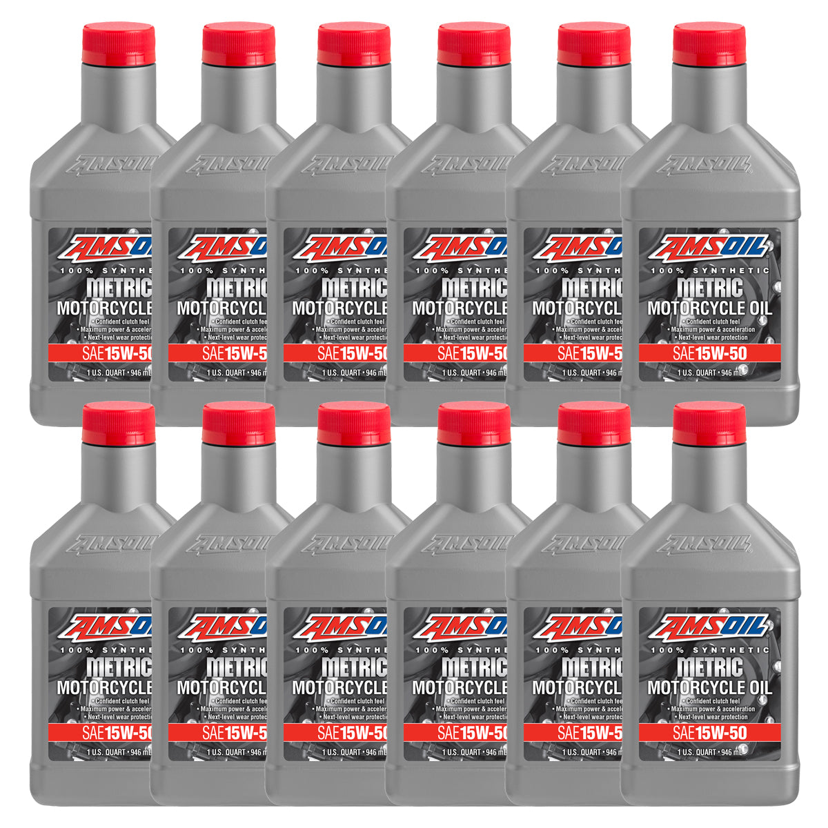 AMSOIL 15W-50 100% Synthetic Metric Motorcycle Oil